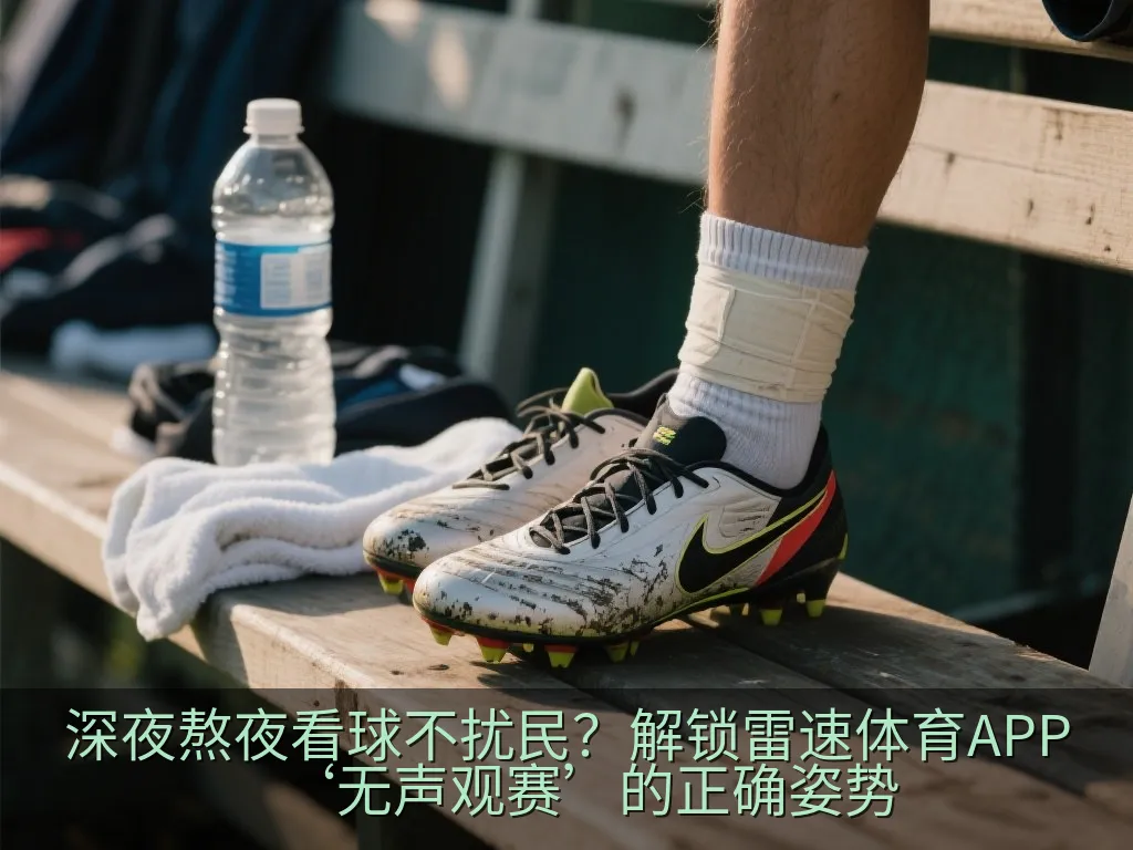 深夜使用蓝牙耳机配合手机观看雷速体育直播